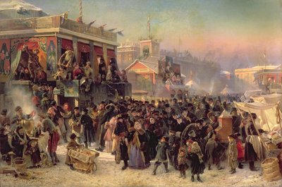 Fair Booths on Admiralty Square, St. Petersburg by Konstantin Egorovich Makovsky